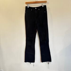 Express 90s Boot High Rise Jeans sz 4 Black Distressed Boot Cut Jeans